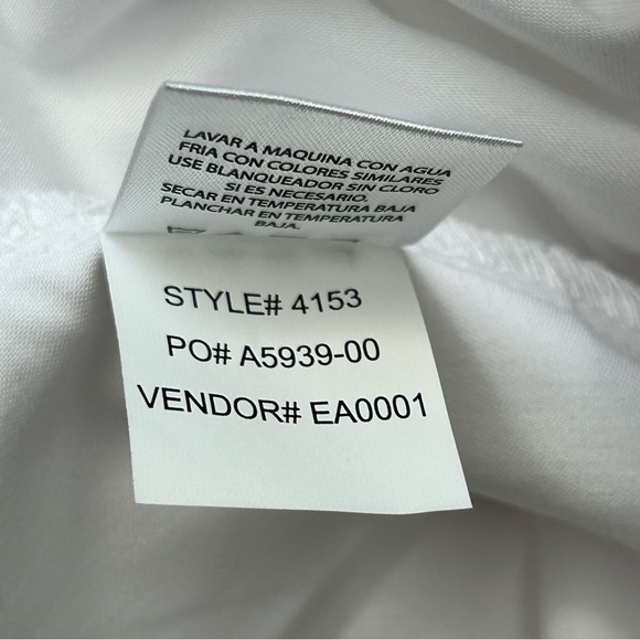 GREY'S ANATOMY Barco Womens Sz XL  White 3 Pocket Mock Wrap Style 4153 Scrub Top - Picture 7 of 8